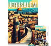 Rompecabezas de Viaje de Jerusalén,Israel para Adolescentes,1000 Piezas,Mejora la Memoria,Tiempo Libre Agradable,Corte láser,Sorpresa de cumpleaños (38x52cm)