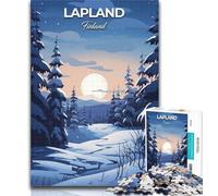 Rompecabezas de Viaje de Laponia y Finlandia para Adolescentes, 1000 Piezas, para Juegos educativos, desafío, Juguete, decoración única para el hogar y Regalos, 26x38cm