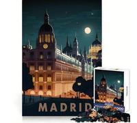 Rompecabezas de Viaje de Madrid,España,1000 Piezas para Adultos Desarrolla la Capacidad cognitiva Tiempo Bien invertido Corte preciso Regalo Memorable (38x26cm)