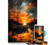 Rompecabezas de Viaje en Barco al Atardecer, 1000 Piezas para Adolescentes, Juguete para estimular la lógica, Juego Relajante, Arte de Borde Premium, Coleccionable 50x75cm
