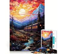 Rompecabezas de Viaje en Tren Nocturno de 1000 Piezas para Adolescentes Juguete de Habilidad Reason Tiempo Tranquilo Corte Exacto Regalo increíble (38x26cm)