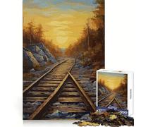 Rompecabezas de vías de Tren Antiguas para Adolescentes, 1000 Piezas, para estimular la Memoria, Juego de Mesa, Montaje de imágenes, Regalo navideño (38x26cm)