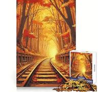 Rompecabezas de vías de Tren de otoño de 1000 Piezas para adolescentesDesarrolla Habilidades mentales, Calma y relajaciónRegalo Ideal (50x75cm)