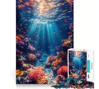 Rompecabezas de vibrante escena submarina de arrecife de coral para adolescentes,1000 piezas,diversión estimulante,componentes resistentes y de corte limpio,actividad para compartir en familia 38x52cm