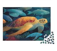 Rompecabezas de Vida Marina, Mundo Submarino, desafiantes Ideas de Regalo para Hombres y Mujeres, diversión Familiar, 1000 Piezas (75 x 50 cm)