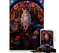 Rompecabezas de vidrieras de Odín, 1000 Piezas, Juguete para desarrollar la Mente, Juego Relajante, Pieza de colección de Arte de Corte preciso (38x52cm)