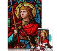 Rompecabezas de vidrieras de Santa Apollinare para Adultos y Adolescentes, Ideal como Juego Educativo, Juguete de desafío, decoración única para el hogar y Regalos (38x26cm)
