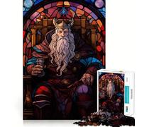 Rompecabezas de vidrieras Odin de 1000 Piezas para Adultos Regalos Divertidos y de Ocio Precioso obsequio (38x26cm)