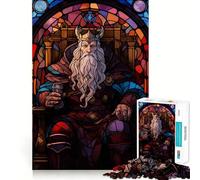 Rompecabezas de vidrieras Odin de 1000 Piezas para Adultos Regalos Divertidos y de Ocio Precioso Regalo (50x75cm)