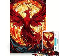 Rompecabezas de vidrieras Phoenix de 1000 Piezas para Adultos, Juguete cognitivo, Divertido, para armar Juntos, Pieza de colección de Arte (38x26cm)
