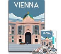 Rompecabezas de Viena, Austria, de 1000 Piezas para Adultos Un desafío, Pero Divertido y Divertido Decoración hogar 38x26cm