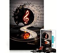 Rompecabezas de Vinilo con Motivos Musicales para Adolescentes, 1000 Piezas, diseño Relajante y fácil de armar, Regalo clásico (38x26cm)