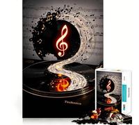 Rompecabezas de Vinilo Musical de 1000 Piezas para Adultos Juguete de lógica Resistente, Divertido y Relajante Bordes definidos Regalo Memorable (50x75cm)