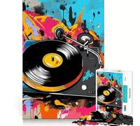 Rompecabezas de Vinilo Retro para Adultos, 1000 Piezas, ejercita la Mente, relajación, Bordes precisos, colección de Arte (50x75cm)