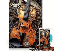 Rompecabezas de violín Musical de 1000 Piezas para Adultos Juego de ingenio para relajar la Mente Bordes Afilados Regalo Premium (38x26cm)