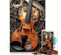 Rompecabezas de violín Musical de 1000 Piezas para Adultos y Adolescentes Juego Mental, diversión Tranquila, Bordes Afilados, Regalo Memorable (50x75cm)