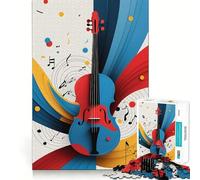 Rompecabezas de violín para Adultos 1000 Piezas para desarrollar la Memoria Divertido de Alta precisión fácil de Aprender para Disfrutar en Familia (50x75cm)