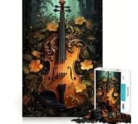 Rompecabezas de violín Vintage de 1000 Piezas para Adultos Juego Divertido y fácil de armar Ensamblaje Seguro y Familiar Actividad Nocturna Divertida (38x52cm)