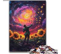 Rompecabezas de violín y Girasol de 2000 Piezas para Adolescentes Un Juego desafiante y Divertido para Disfrutar en Familia Regalo de cumpleaños, decoración de Pared 70x100cm