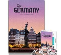 Rompecabezas de Visita a Alemania para Adolescentes: 1000 Piezas únicas para Pasar el rato en casa Juego Familiar desafiante y Divertido (38x26cm)