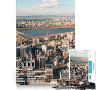Rompecabezas de Vista aérea de la Ciudad de Osaka para Adultos, 1000 Piezas, fortalece la Memoria, vínculo Familiar, Borde Limpio, Regalo de cumpleaños (38x26cm)
