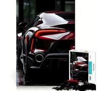 Rompecabezas de Vista Trasera de Coche Deportivo Rojo para Adolescentes, 1000 Piezas, Potencia la Memoria, Momentos de Tranquilidad, Corte Premium, Regalo de cumpleaños (50x75cm)