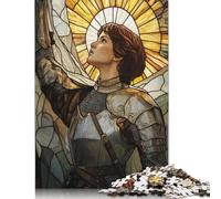 Rompecabezas de vitrales de Caballero, Juguete de descompresión, cartón 100% Reciclado, para Adultos, Adolescentes, Regalo del Día del Padre, 1000 Piezas (75 x 50 cm)