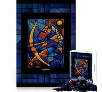 Rompecabezas de vitrales del Signo Zodiacal Sagitario para Adultos, 1000 Piezas, Juguete de lógica Fina, Divertido y con Bordes limpios, Regalo Original (38x52cm)