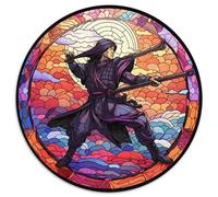 Rompecabezas de vitrales Ninja para Adultos, 1000 Piezas, Juego Interactivo Familiar, decoración del hogar DIY, Regalo de desafío Mental 67,5 x 67,5 cm