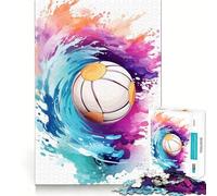 Rompecabezas de Voleibol de 1000 Piezas Diversión diseño Limpio y componentes Resistentes Un Entretenimiento cautivador para Disfrutar en casa (50x75cm)
