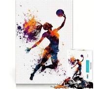 Rompecabezas de Voleibol en Acuarela con 1000 Piezas Divertido y con tecnología Avanzada de Corte láser Juguete de Entretenimiento para Interiores (50x75cm)