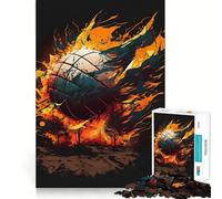 Rompecabezas de Voleibol en Acuarela de 1000 Piezas Juguete de construcción Focus Building Toy Ajuste Huecos Actividad gratificante para días lluviosos (38x26cm)