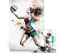 Rompecabezas de Voleibol en Acuarela de 1000 Piezas Juguete Que desafía la Mente Troquelado de Alta precisión Divertido desafío para el Tiempo de Espera (38x26cm)