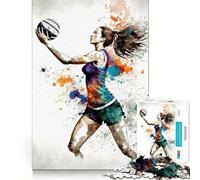 Rompecabezas de Voleibol en Acuarela de 1000 Piezas para Adolescentes Juego Que estimula el Cerebro Encaja Perfectamente sin Huecos Actividad Relajante para Grupos en Interiores (50x75cm)
