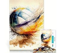 Rompecabezas de Voleibol en Acuarela de 1000 Piezas para Adultos Juego de lógica con Cortes de precisión y Bordes Lisos reuniones Familiares (38x52cm)