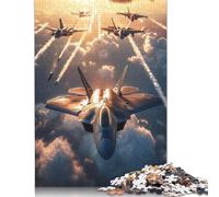 Rompecabezas de Vuelo del F-22 Raptor, de Primera Calidad, 100% Reciclado, Rectangular, para Adultos y Adolescentes, 1000 Piezas (75 x 50 cm)