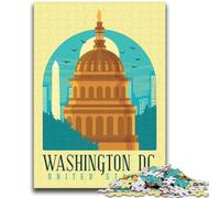 Rompecabezas de Washington D C para Adolescentes Rompecabezas de 1000 Piezas Juego desafiante y Familiar Interacción Entre Padres e Hijos 1000 Piezas (26x38cm)