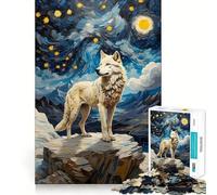 Rompecabezas de Wolf Van Gogh de 1000 Piezas para Adultos Divertido Juego de Memoria Requiere un Trabajo de Corte Experto Actividad Relajante para Grupos en Interiores (50x75cm)
