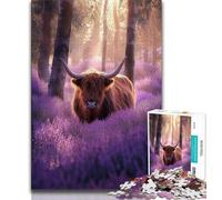 Rompecabezas de Yak Lavanda para Adolescentes 1000 Piezas Ejercita el Cerebro Juguetes adictivos para Cultivar la Paciencia Una Obra de Arte 75x50cm