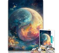 Rompecabezas de Yin y Yang de 1000 Piezas para Adultos 1000 Piezas para Adolescentes interacción Entre Padres e Hijos a Partir de 14 años 26x38cm