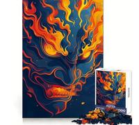 Rompecabezas de Yokai Oni Ardiente para Adultos,1000 Piezas,Actividad Mental,Recreación Tranquila,Corte Preciso,Regalo de Cumpleaños (38x26cm)