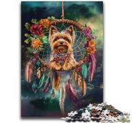 Rompecabezas de Yorkshire Terrier con atrapasueños, 2000 Piezas, Ideal para Adolescentes, Juego de Preguntas y decoración de Pared, cumpleaños y Navidad (70x100cm)