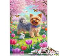Rompecabezas de Yorkshire Terrier de cartón Premium para niños y Adultos a Partir de 12 años, 1000 Piezas (38 x 26 cm)