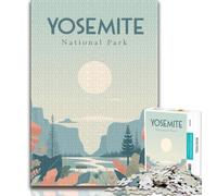 Rompecabezas de Yosemite de 1000 Piezas para Adolescentes, Juego de Preguntas y respuestas, decoración de Pared, cumpleaños y Navidad, 38x26cm