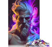 Rompecabezas de Zeus Colorido, decoración única para el hogar, Rompecabezas de cartón Premium para Adultos y Adolescentes, 1000 Piezas (26 x 38 cm)