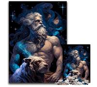 Rompecabezas de Zeus y su compañero de 1000 Piezas de Madera, desafiante Rompecabezas de Bricolaje, Juego Familiar Perfecto o Regalo Decorativo, 50x75cm (19,68x29,52 Pulgadas)