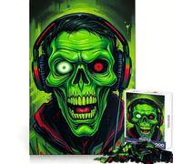 Rompecabezas de Zombi con Auriculares para Adolescentes, 1000 Piezas, para ejercitar la Mente, pasatiempo Relajante, Cierre sólido, Regalo Original (38x26cm)