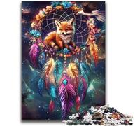 Rompecabezas de Zorro atrapasueños de 2000 Piezas para Adolescentes, Juego de Preguntas y respuestas, decoración de Pared, cumpleaños y Navidad (70x100cm)