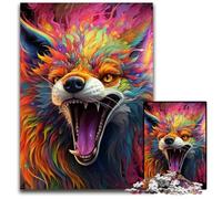 Rompecabezas de Zorro Colorido 1000 Piezas para Adultos, Entretenimiento Relajante, Navidad y decoración del hogar, 26x38cm/10,23x14,96 Pulgadas