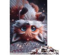 Rompecabezas de Zorro con Ojos Grandes, decoración única para el hogar, 100% cartón Reciclado, Ideal para niños o niñas, 1000 Piezas (26 x 38 cm)